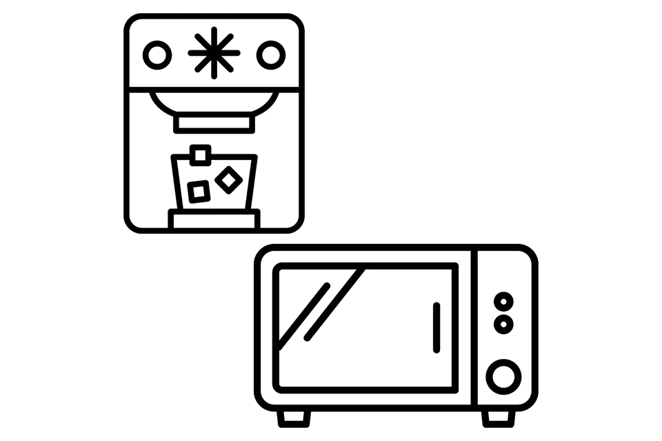 製氷機・電子レンジ利用