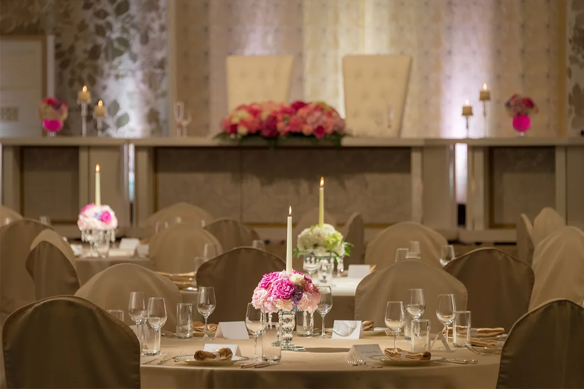 人数にあわせて会場の広さを変更