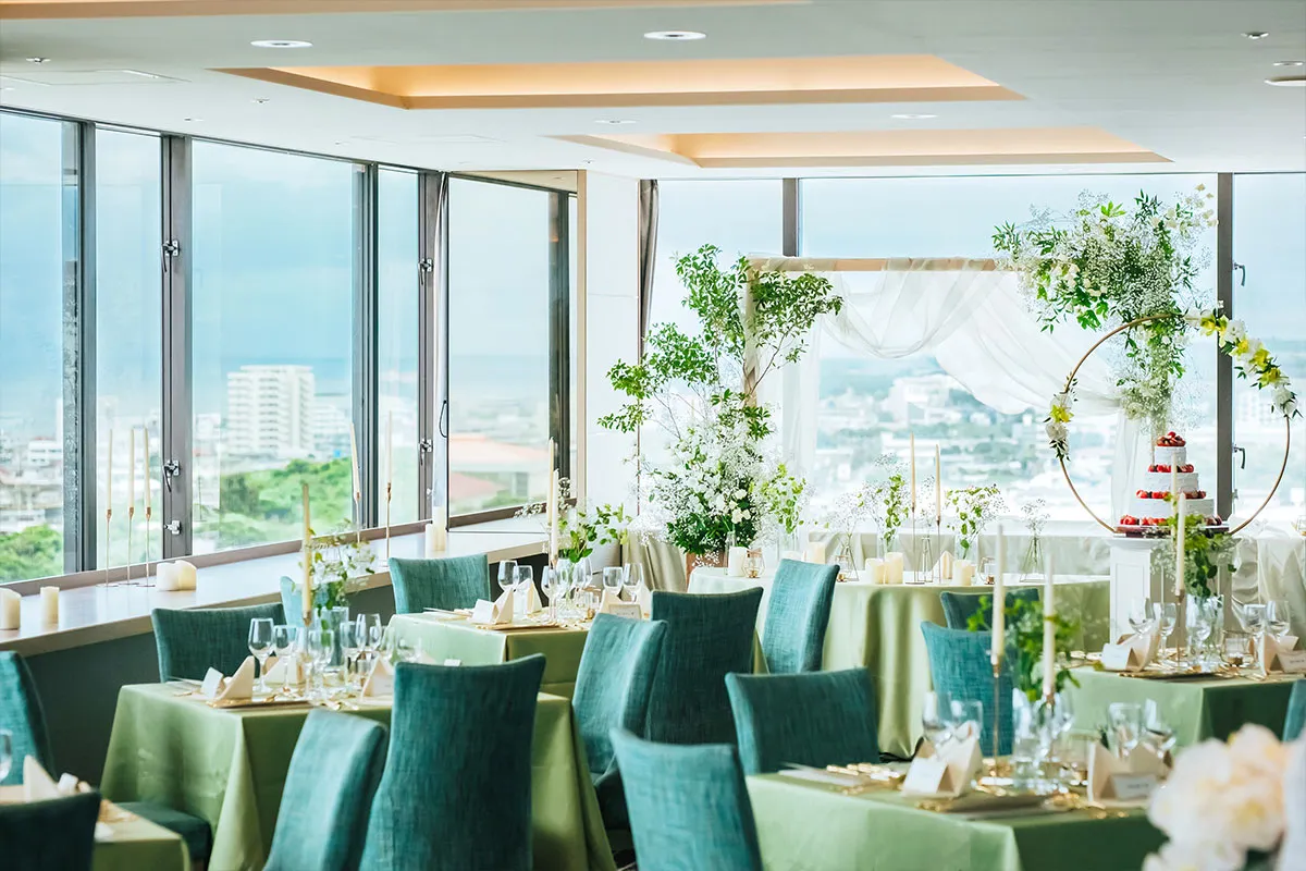 開放感あふれる会場